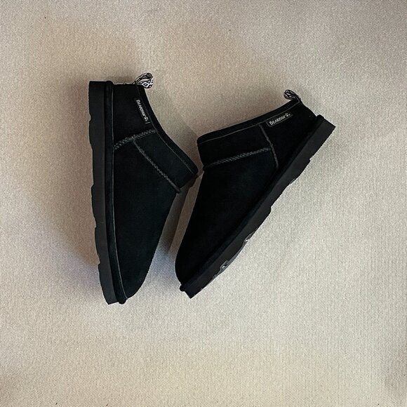 BearPaws Shoes Black Slip On Bootie Slippers 7 - Picture 2 of 3